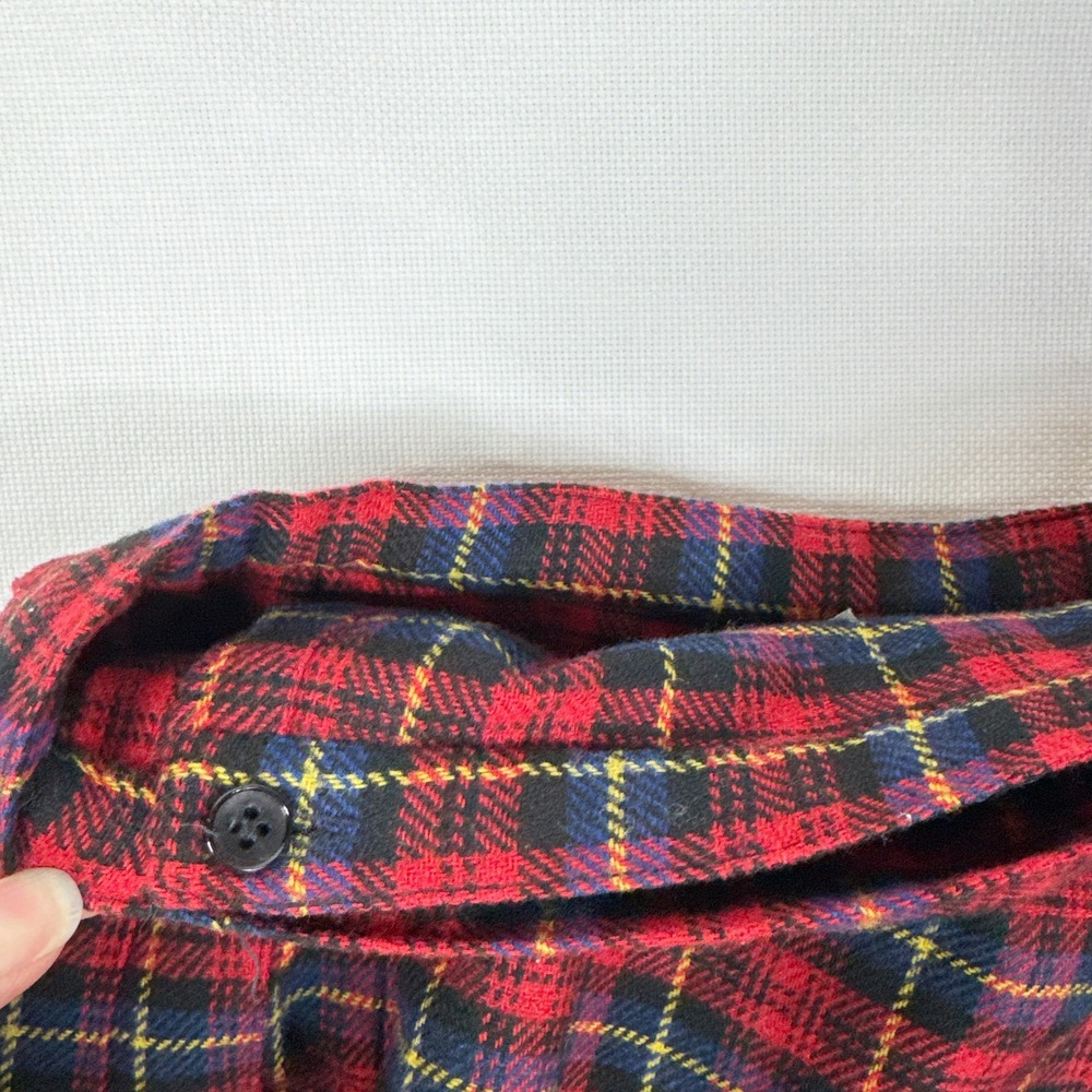 Vintage GAP Wool Tartan Wrap Kilt Skirt Womens 3 4 Red Plaid Italy Made 90s - Picture 6 of 7